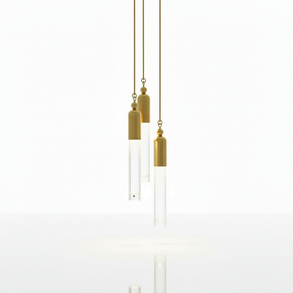 Modern Brass + Frosted Glass Light pendant Modern Style