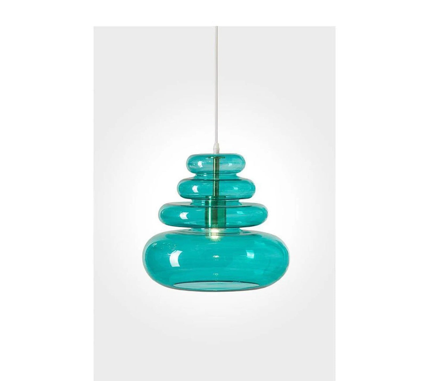 Turquoise pendant lamp for Dining Room Lights - Les Trois Pyramides  