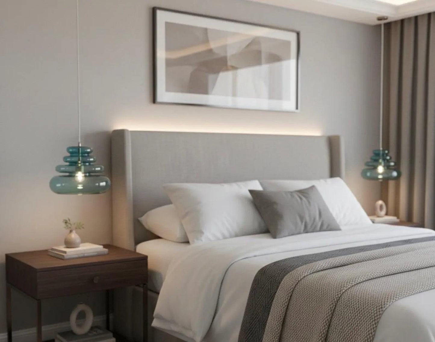 Modern Handmade Hanging Lamp for bedrooms - Les Trois Pyramides 