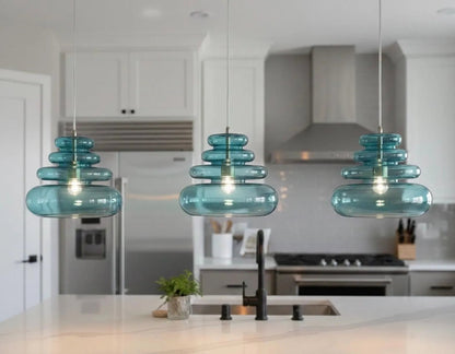 Modern Handmade Hanging Lamp for kitchen Lights - Les Trois Pyramides 