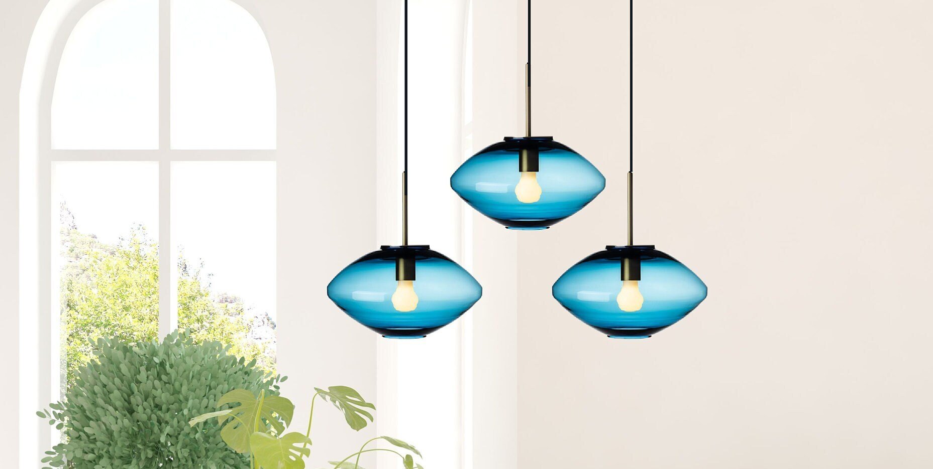 Modern Hanging Light - Les Trois Pyramides 