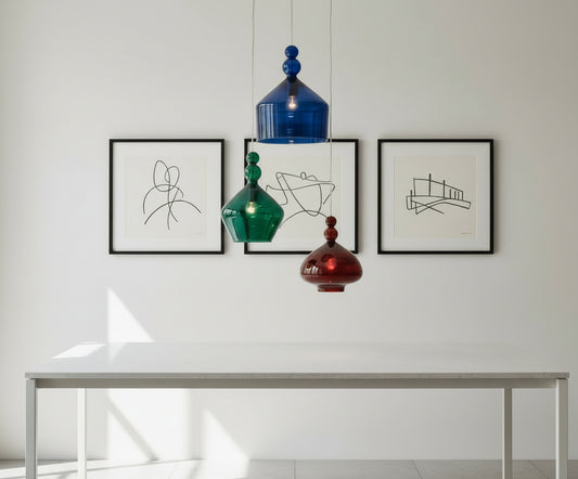 Modern Multicolored Handmade Deco Light Fixtureg Lights - Les Trois Pyramides 