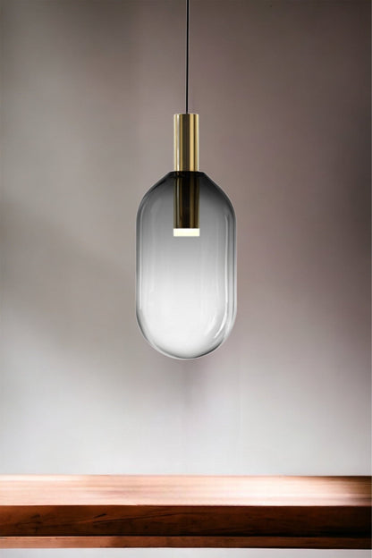 Modern Pendants Light - Copper + Glass Light - Les Trois Pyramides 