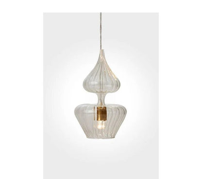 Modern Style Hand Blown Glass Pendant - Les Trois Pyramides 