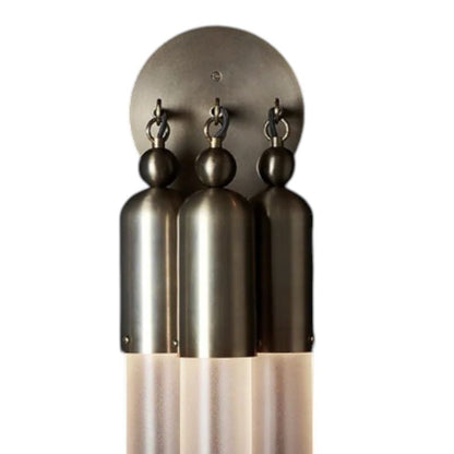 Modern Triple Tube Wall Sconce with Frosted Glass – Industrial Statement Lighting Fixture | Les Trois Pyramides