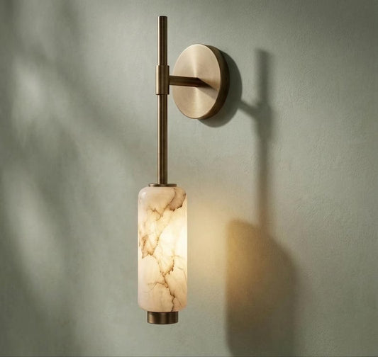 Alabaster Wall Light | Handmade Wall Sconce | Stone Wall Lamp | Modern Bathroom Vanity Light | Bedside Wall Lighting | Wall Mounted Light | Les Trois Pyramides