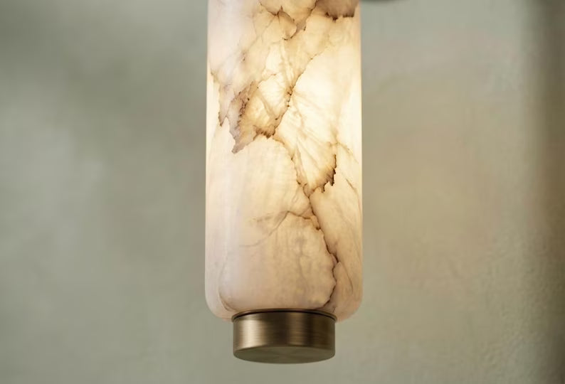 Alabaster Wall Light | Handmade Wall Sconce | Stone Wall Lamp | Modern Bathroom Vanity Light | Bedside Wall Lighting | Wall Mounted Light | Les Trois Pyramides