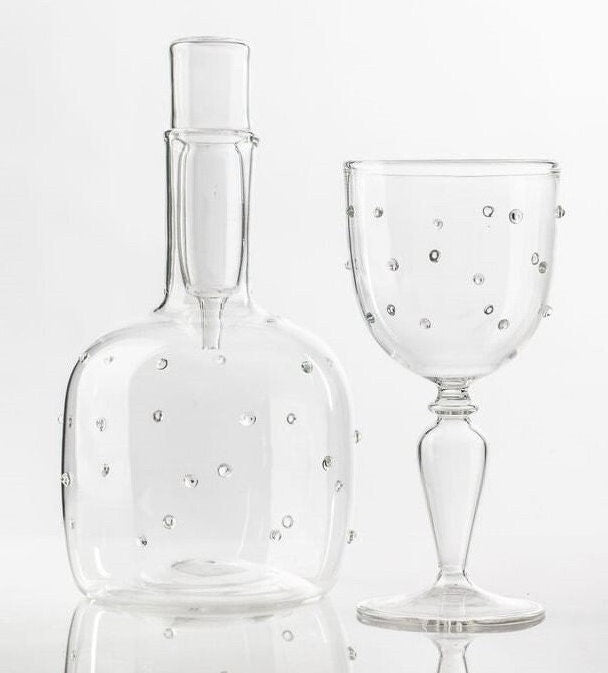 Blown Glass Decanter - Les Trois Pyramides