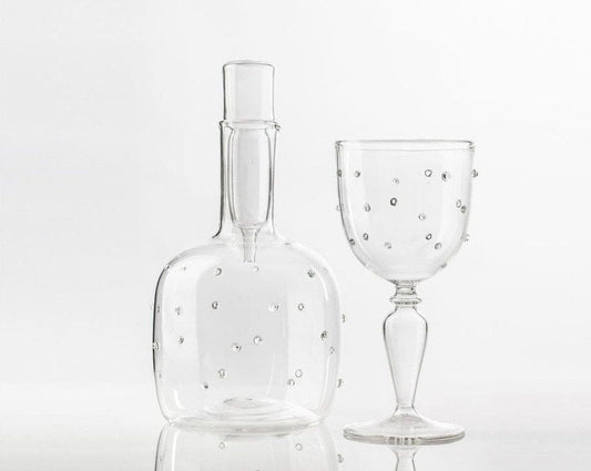 Blown Glass Decanter - Les Trois Pyramides