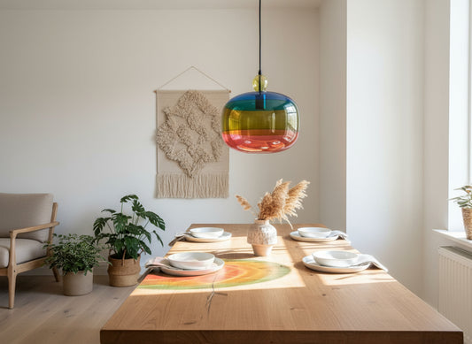 Blown Glass Multicolored Light pendant | Les Trois Pyramides