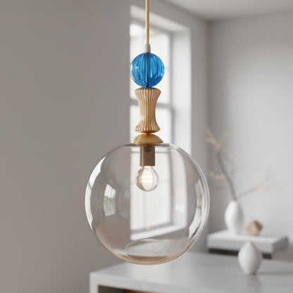 Multicolored Round blown glass light