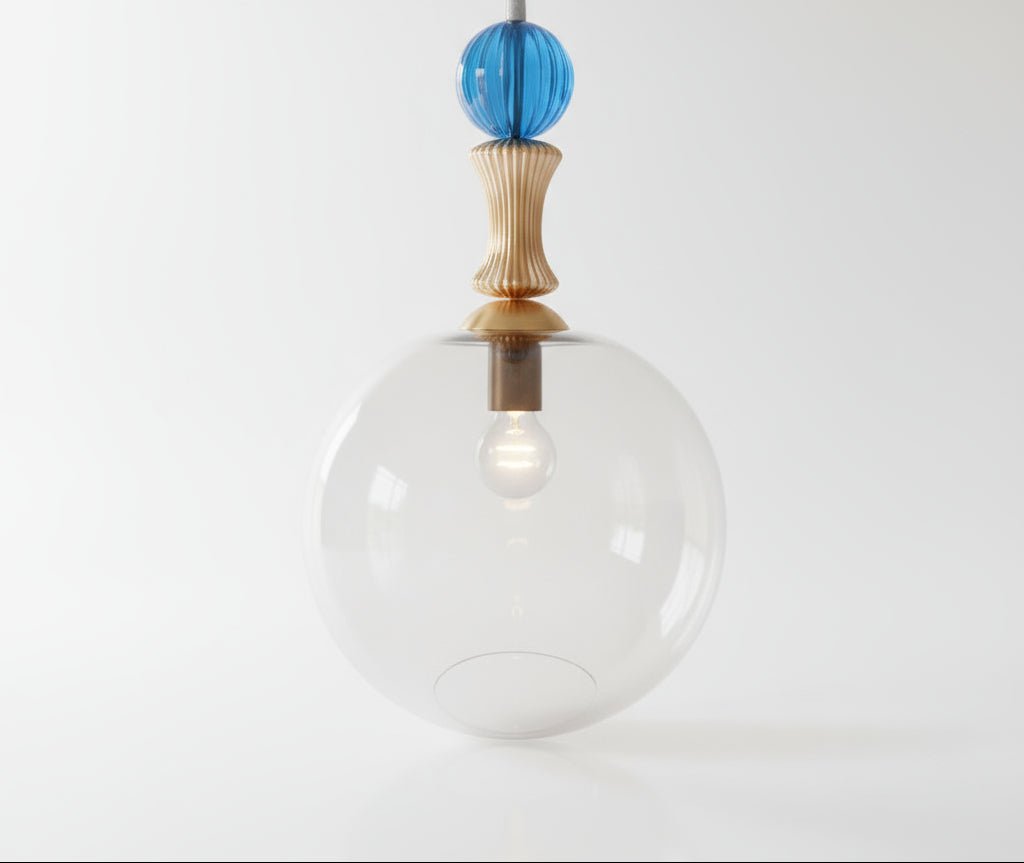 Multicolored Round blown glass light