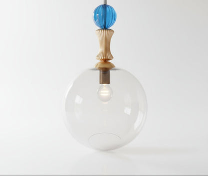 Multicolored Round blown glass light