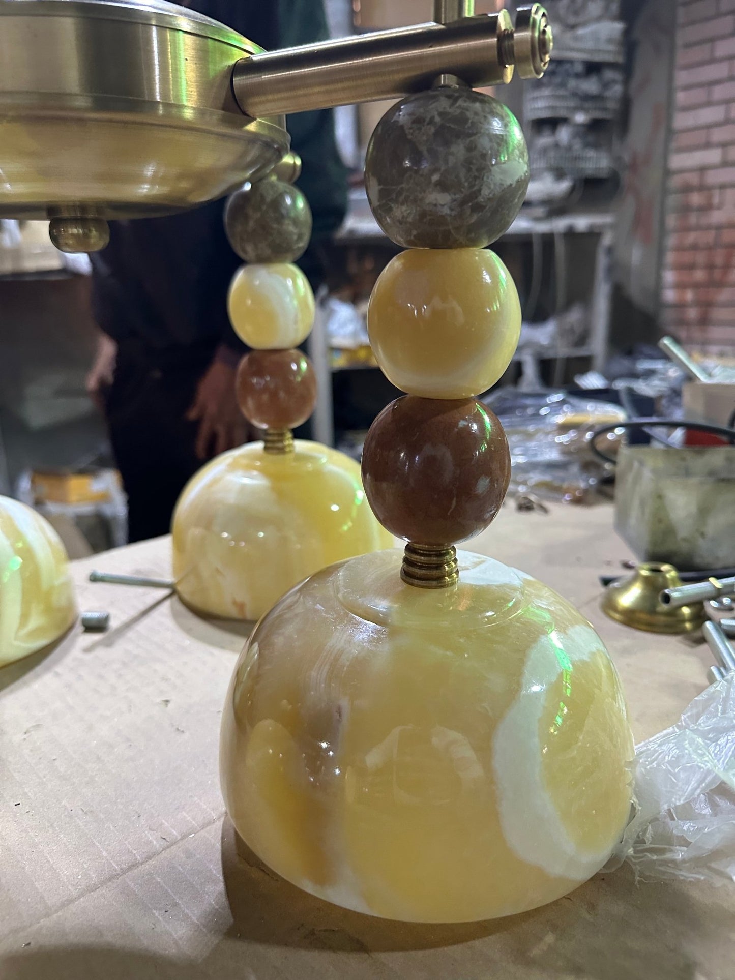 Natural Marble Gemstones Chandelier | Custom Marble