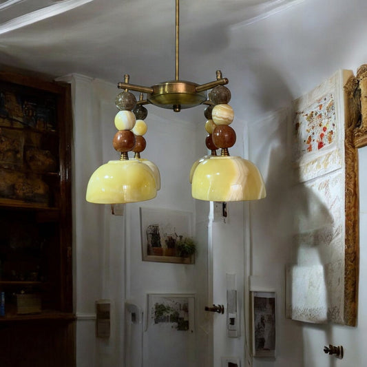 Natural Marble Gemstones Chandelier | Custom Marble