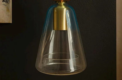 Onyx & Amber Glass Wall Sconce | Modern Artistic Lighting for Bedroom
