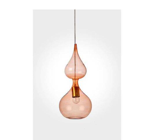 Orange Hued Light Fixture - Les Trois Pyramides 