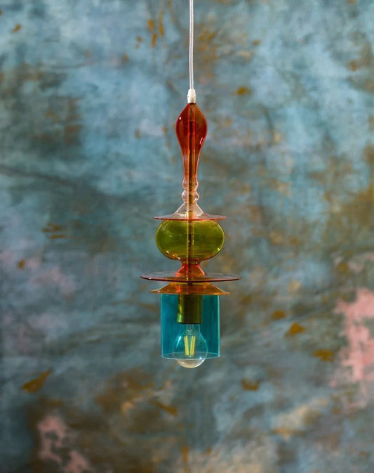 Pendant Lights Modern Fall Decor, Blown Glass Pendant, Kitchen Island Pendant Light, Modern Pendant Lights, Glass Hanging Ceiling Light - Les Trois Pyramides 