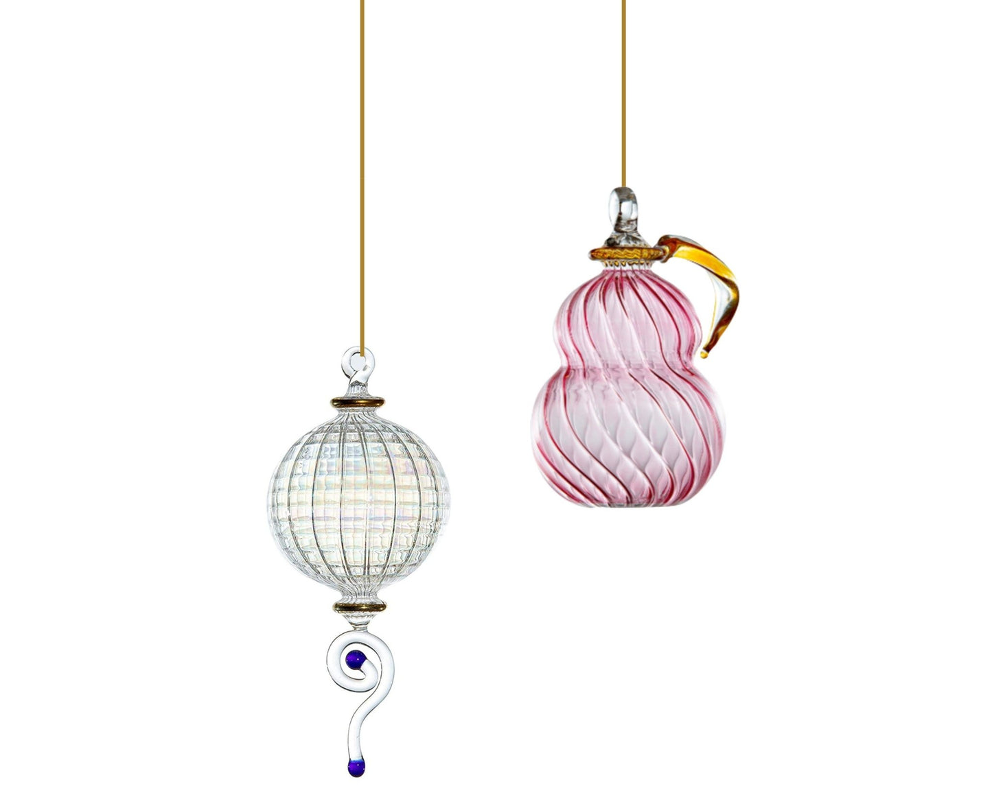 Perfume Bottle Pink Ornament - Les Trois Pyramides 