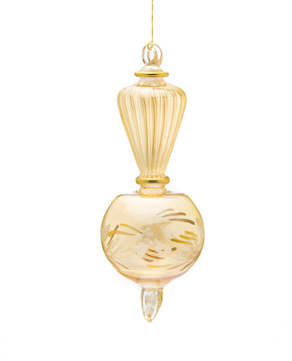 phoenix Hand-Blown Glass Ornament with Intricate Detailing – Elegant Hanging Décor for Holiday | Les Trois Pyramides