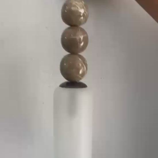 Frosted Glass Wall Sconce, Bathroom Vanity Wall Light, Brass Wall Lamp, Modern Bathroom Lighting, Bedside Wall Light Fixture | Les Trois pyramides