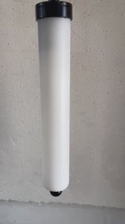 Modern Brass Wall Sconce with Frosted Globe & Tube Glass