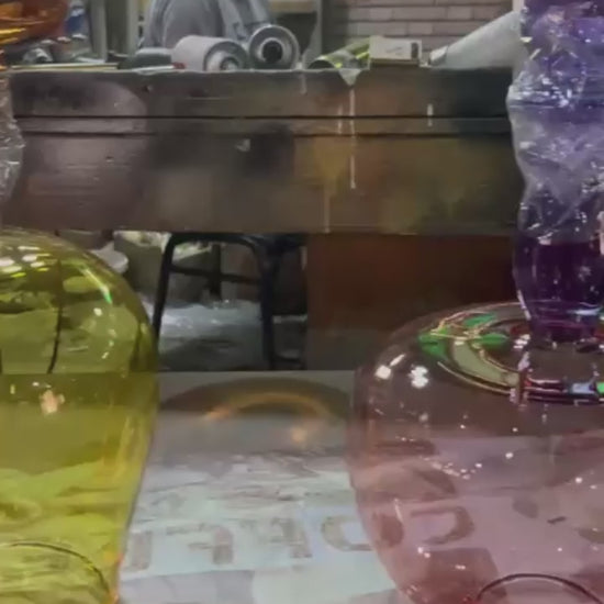 Handblown Glass Pendant Light Set – Custom Hanging Glass Lights for Interior Spaces | Les Trois Pyramides 