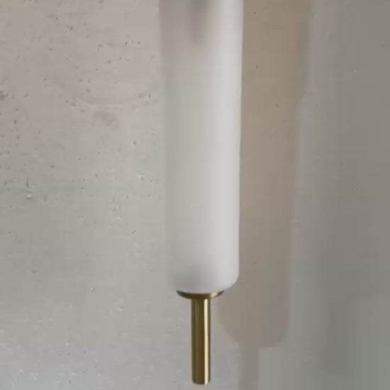 Brass Wall Sconce, Frosted Glass Wall Light, Marble Wall Sconce, Bathroom Vanity Light, Handmade Modern Lamp | Les Trois Pyramides