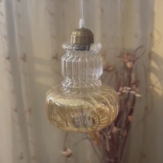 Hand Blown Glass Pendant Office Decor - Les Trois Pyramides