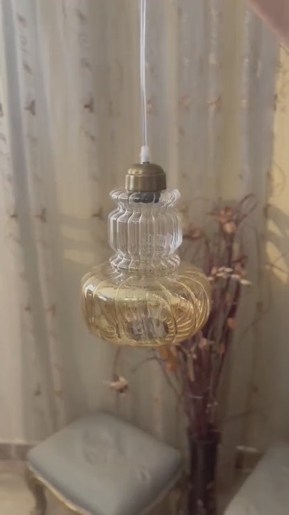 Hand Blown Glass Pendant Office Decor - Les Trois Pyramides