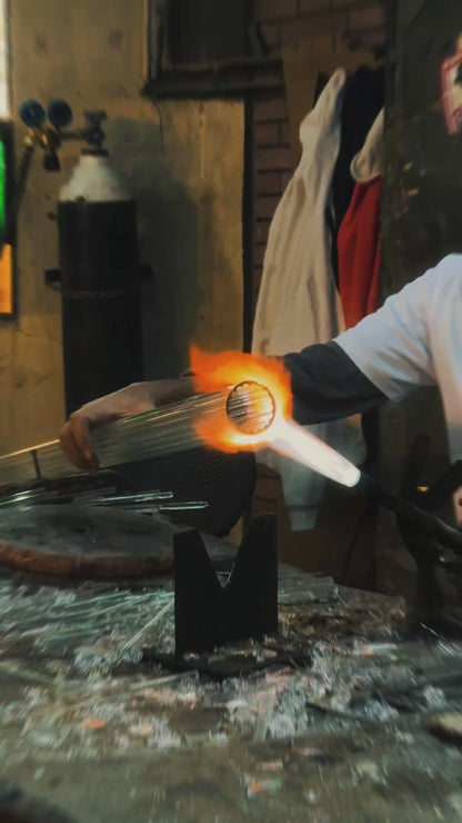 Artisan Ocean-Inspired Onyx & Blown Glass wall Light