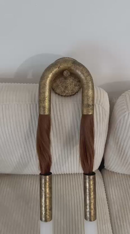 Handmade Brass & Horsehair Wall Sconce | Handmade Designer Sconce