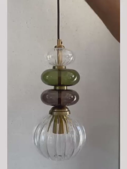 Glass Pendant Light | Hanging Lamp | Modern Pendant Lighting | Ceiling Light | Glass Hanging Light | Les Trois Pyramides
