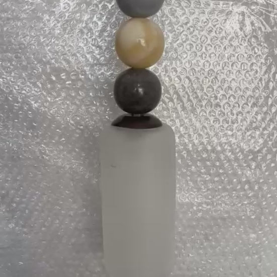 Frosted Glass Wall Sconce, Bathroom Vanity Wall Light, Brass Wall Lamp, Modern Bathroom Lighting, Bedside Wall Light Fixture | Les Trois pyramides