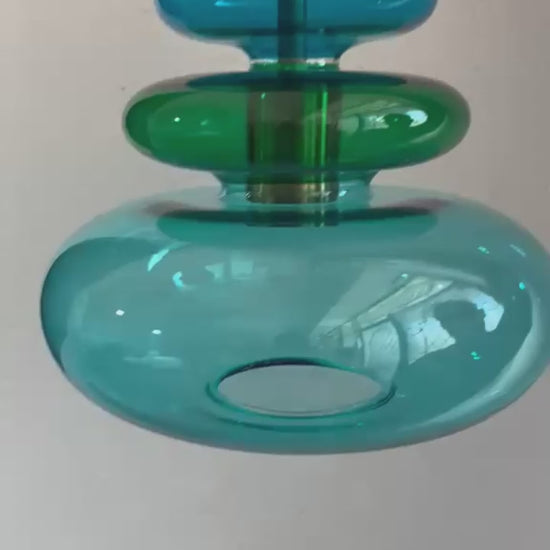 Handblown Glass Pendant Light Set – Custom Hanging Glass Lights for Interior Spaces | Les Trois Pyramides 