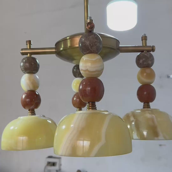 Natural Marble Gemstones Chandelier | Custom Marble