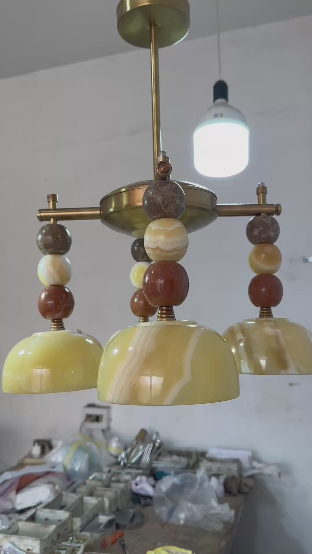 Natural Marble Gemstones Chandelier | Custom Marble