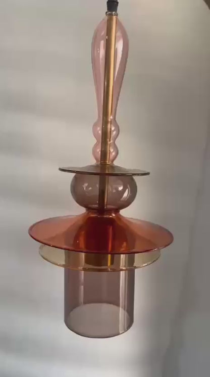 Tropical style blown glass Light for Kitchen Island