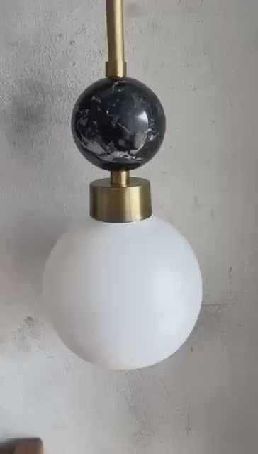 Set of Two Mid-Century Modern Wall Sconces – Brass & Wood Wall Lights