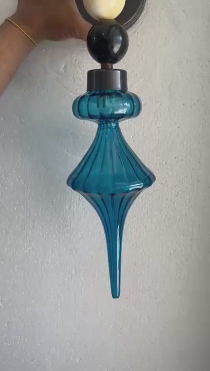 Handmade Marble Wall Sconce | Blown Glass Wall Lamp | Les Trois Pyramides