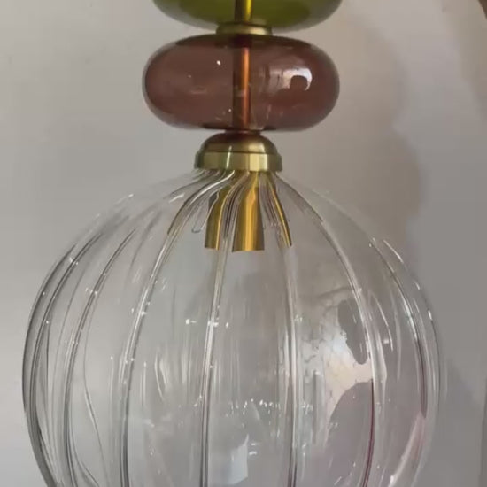Glass Pendant Light | Hanging Lamp | Modern Pendant Lighting | Ceiling Light | Glass Hanging Light | Les Trois Pyramides
