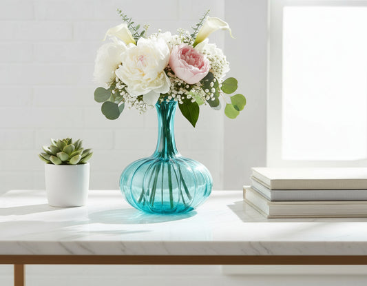 Art Deco Vase , Hand Blown Glassware , Blown Glass Vases , Vintage Glass Vase , Colored Glass Vases , Vase for Flowers - Les Trois Pyramides