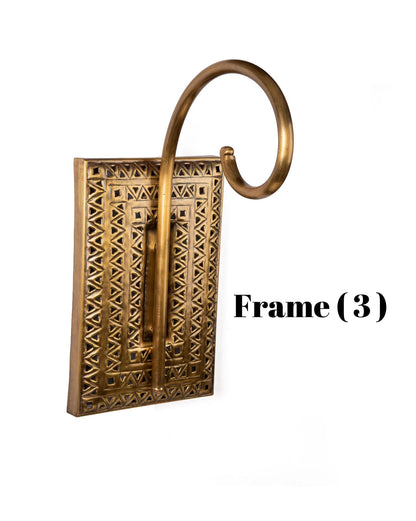 Ribbed Clear Glass Wall Sconce with Brass Arm – Handmade Wall Light | Les Trois Pyramides