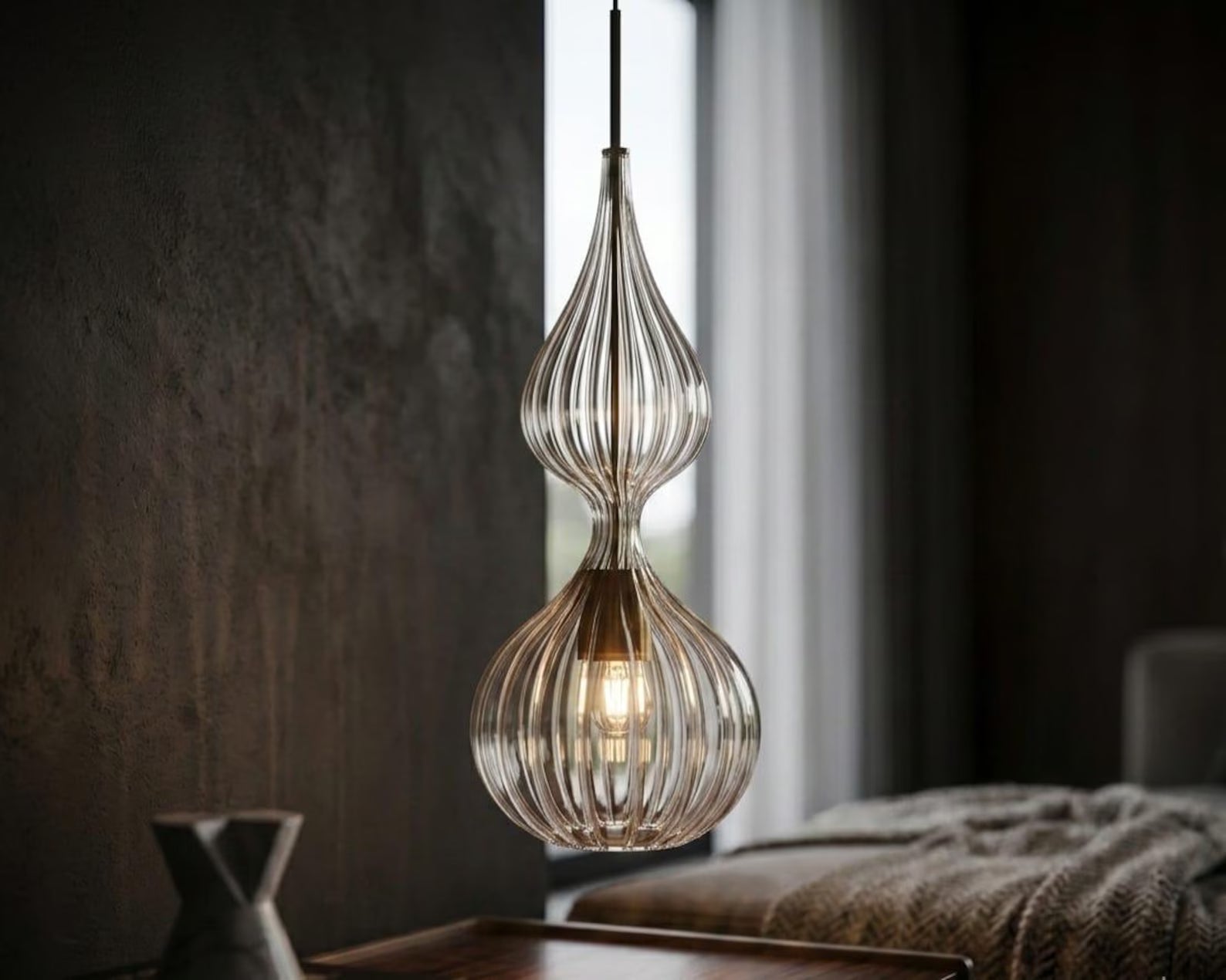 Art Deco Light Fixture - Les Trois Pyramides