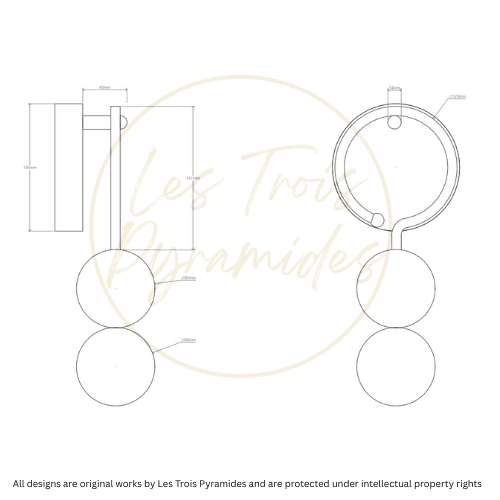 Ring Marble Wall Sconce with Frosted Glass | Handmade Brass  Wall Light