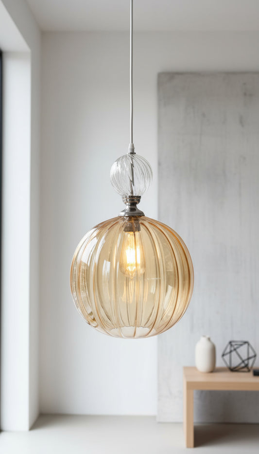 Blown Glass Pendant - Les Trois Pyramides