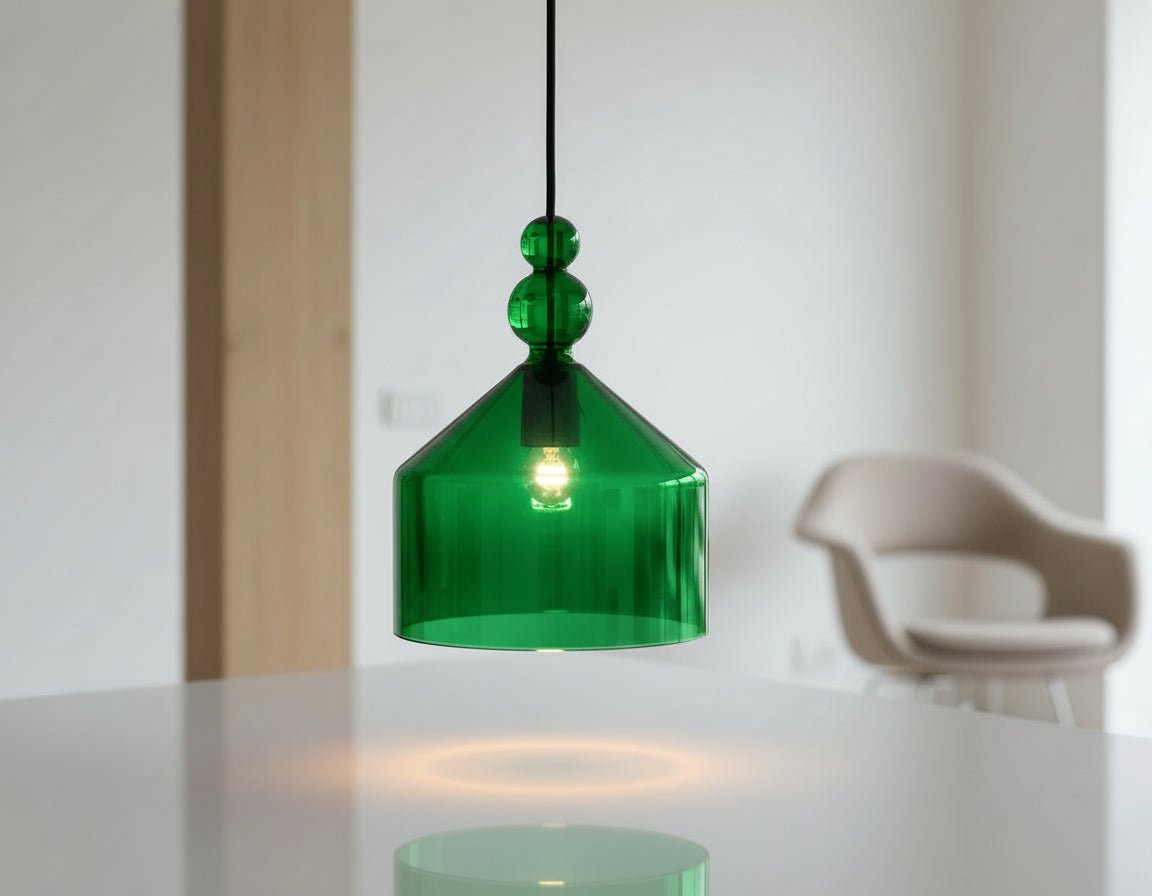 Sapphire Glass Drop Pendant Light