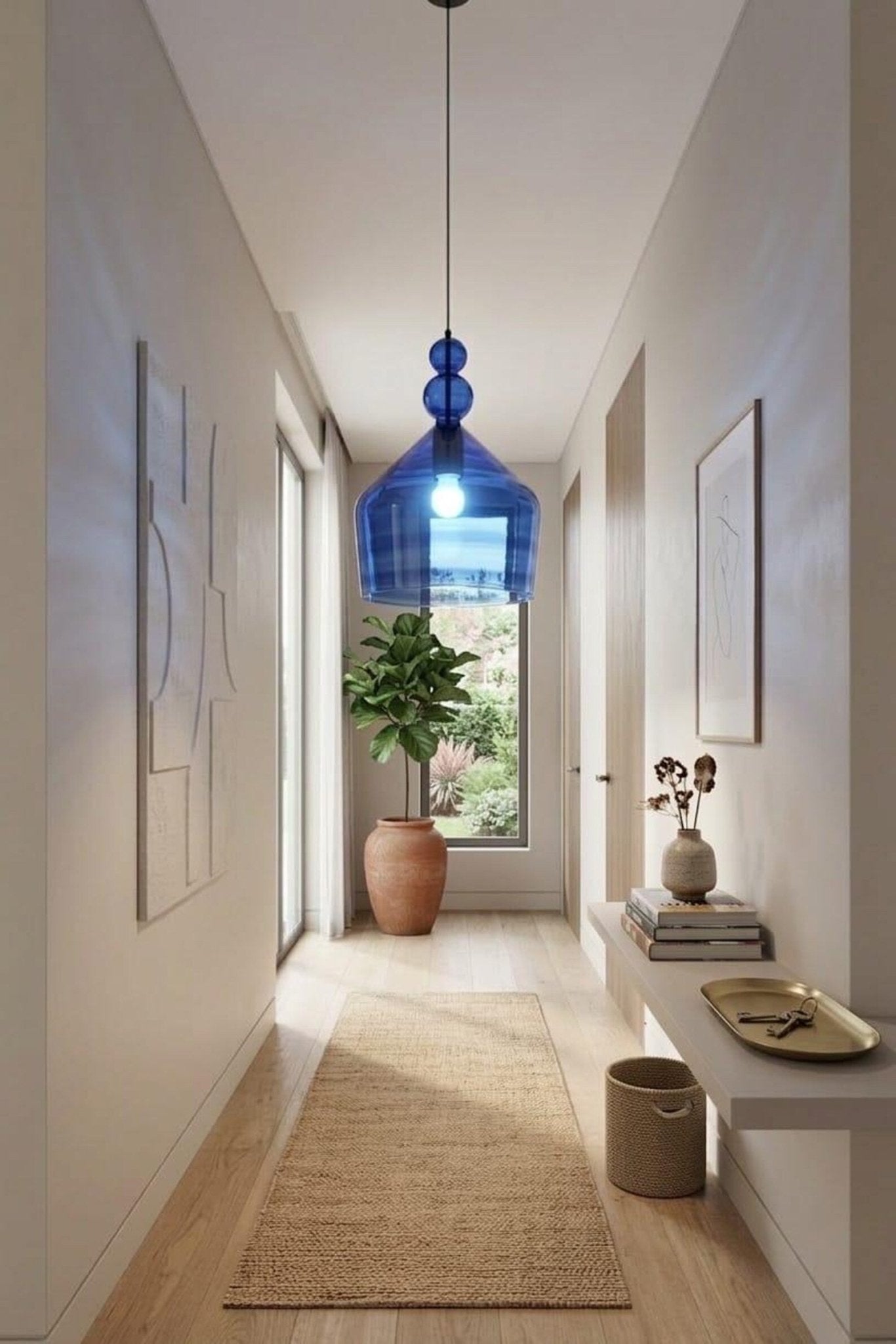 Modern blue Lights for hallway - Les Trois Pyramides 