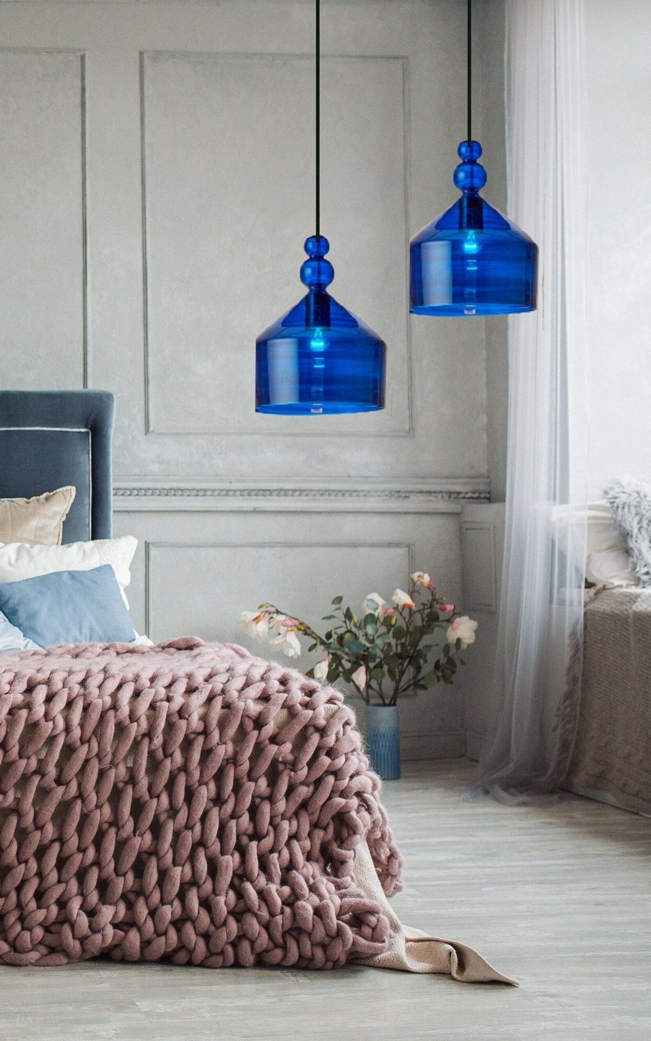 Modern blue Lights for Bedroom - Les Trois Pyramides 