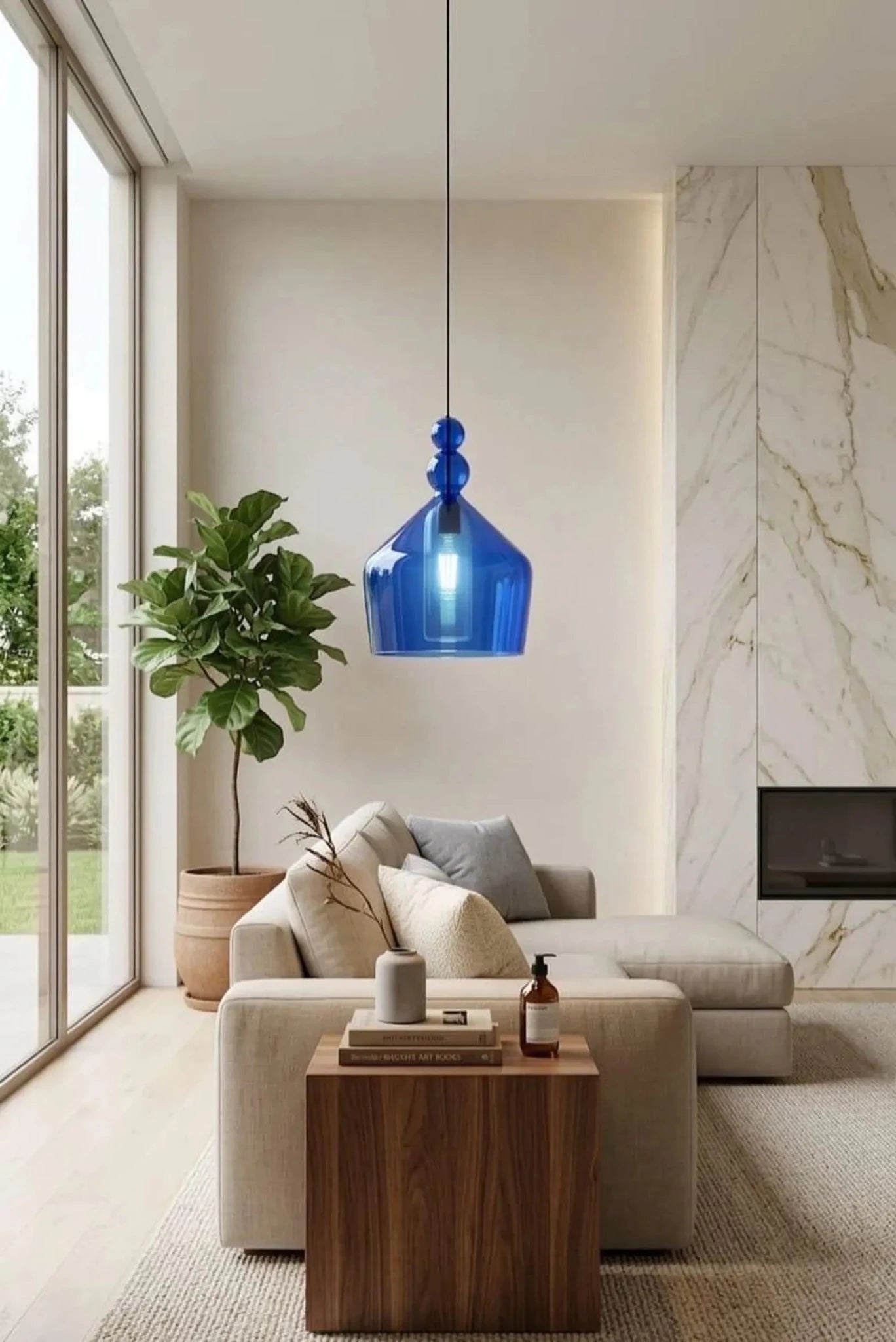 Modern blue Lights for living room - Les Trois Pyramides 